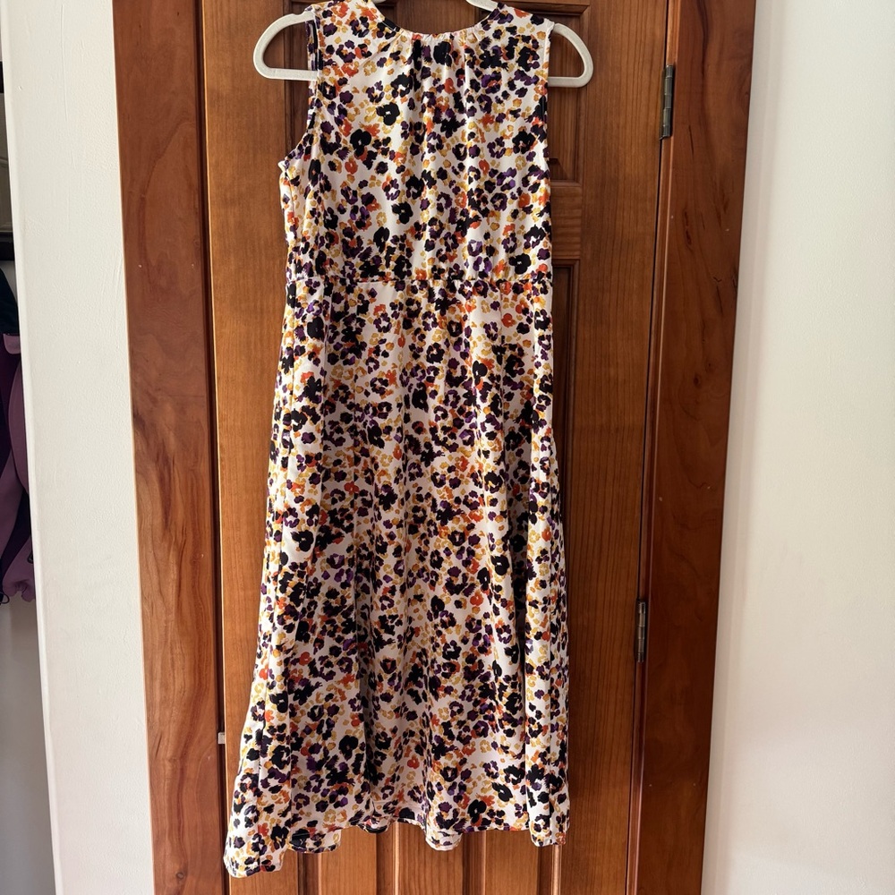 Bobeau Midi Dress Women’s Small Multicolor Cheetah Leopard Summer Cocktail Guest